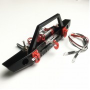 1/10 Front Bumper With LED's and Shackles For Crawler